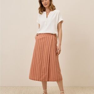 NEW Pact Canopy Linen Blend Wrap Skirt